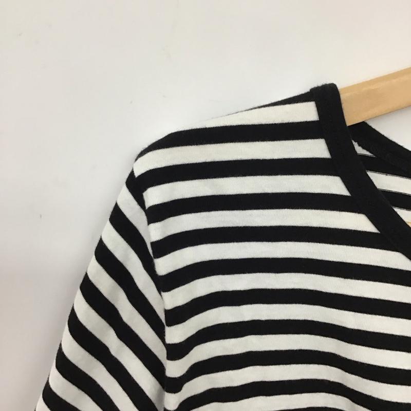 ルミノア Le Minor Tシャツ 長袖 1 ボーダー柄 白 / ホワイト / X 黒 / ブラック / レディース USED 古着 中古 10133839