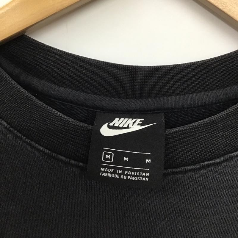ナイキ NIKE トレーナー 長袖 長袖トレーナー スウェット クルーネック プルオーバー スポーツウェア M ロゴ、文字 黒 / ブラック / メンズ USED 古着 中古 10136235