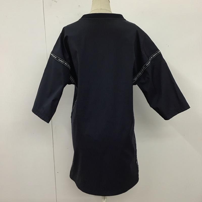 アディダス adidas カットソー 半袖 半袖カットソー プリントTシャツ クルーネックカットソー リバーシブル ロゴ、文字 紺 / ネイビー / レディース USED 古着 中古 10123911