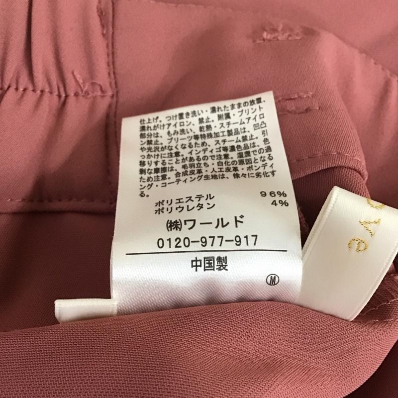 グローブ grove パンツ スラックス スラックスパンツ センタータックパンツ ワイドパンツ S 無地 桃 / ピンク / レディース USED 古着 中古 10115960