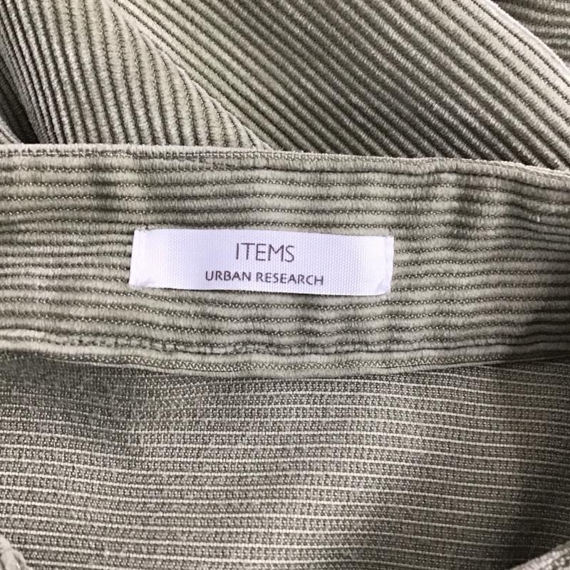 アイテムズ アーバンリサーチ ITEMS URBAN RESEARCH シャツ、ブラウス 長袖 長袖シャツ ノーカラーシャツ コーデュロイシャツ FREE 無地 緑 / グリーン / レディース USED 古着 中古 10123922