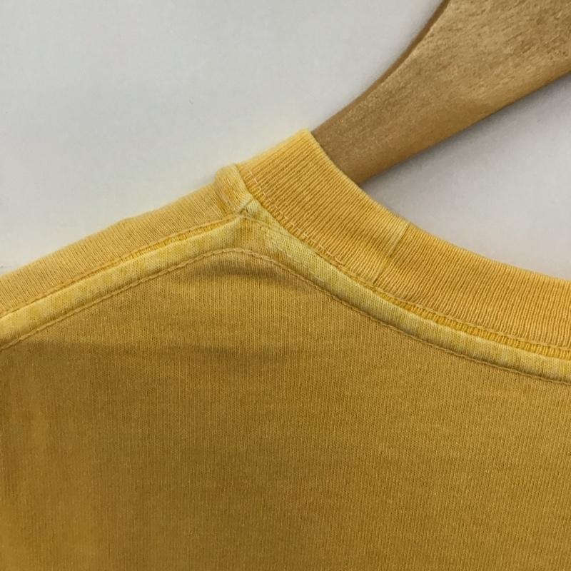 ステューシー STUSSY Tシャツ 半袖 半袖カットソー プリントTシャツ クルーネックカットソー M ロゴ、文字 黄 / イエロー / メンズ USED 古着 中古 10137957