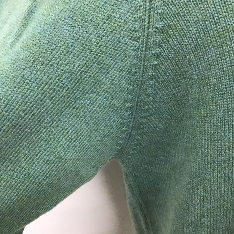 ブルックスブラザーズ BROOKS BROTHERS ニット、セーター 長袖 長袖ニットカットソー ニット セーター Vネックニット M 無地 緑 / グリーン / メンズ USED 古着 中古 10113620