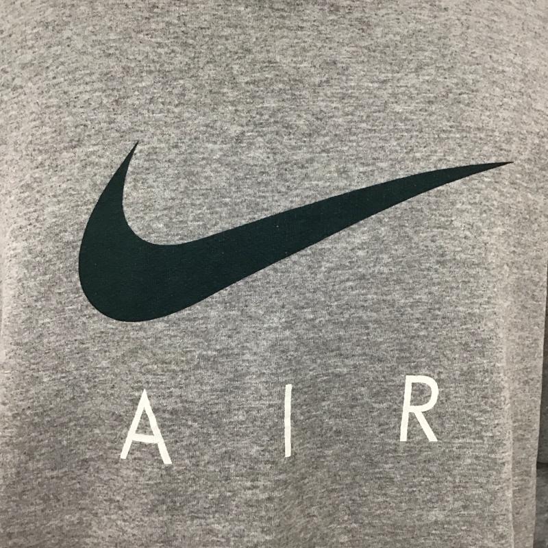 ナイキ NIKE トレーナー 長袖 長袖トレーナー スウェット クルーネック リブスウェットカットソー L ロゴ、文字 灰 / グレー /  メンズ USED 古着 中古 10120617