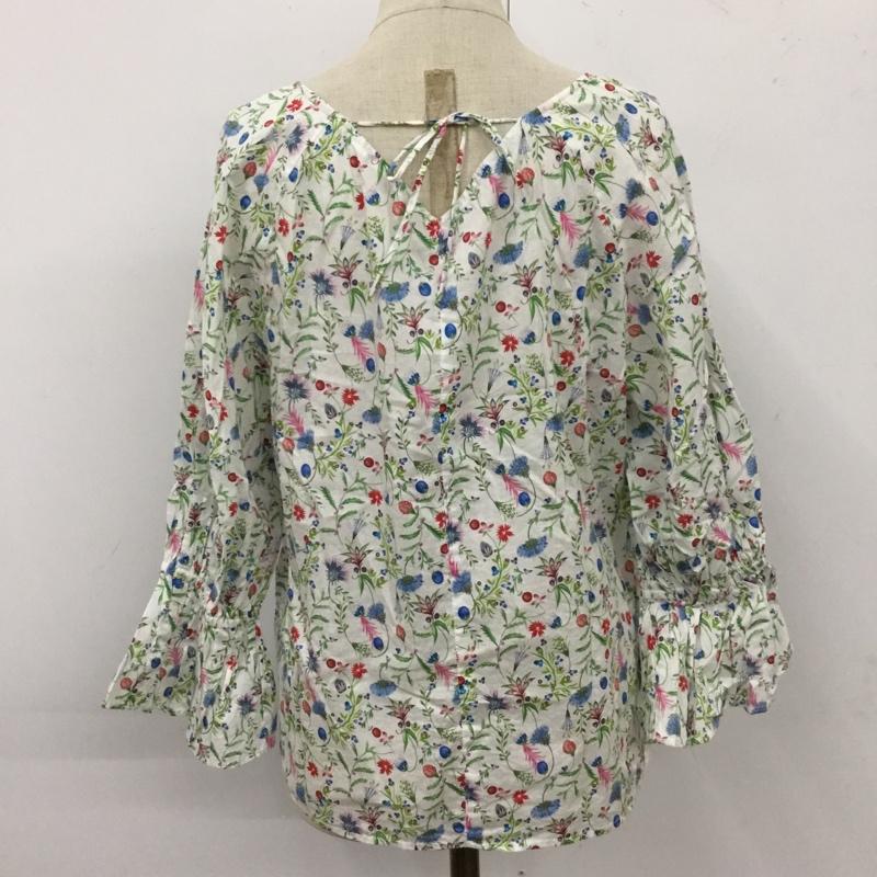 ナチュラルビューティーベーシック NATURAL BEAUTY BASIC シャツ、ブラウス 長袖 017-7210871 リバティキャンディスリーブブラウス 長袖シャツ ノーカラーシャツ M 総柄 マルチカラー / マルチカラー / レディース USED 古着 中古 10110314