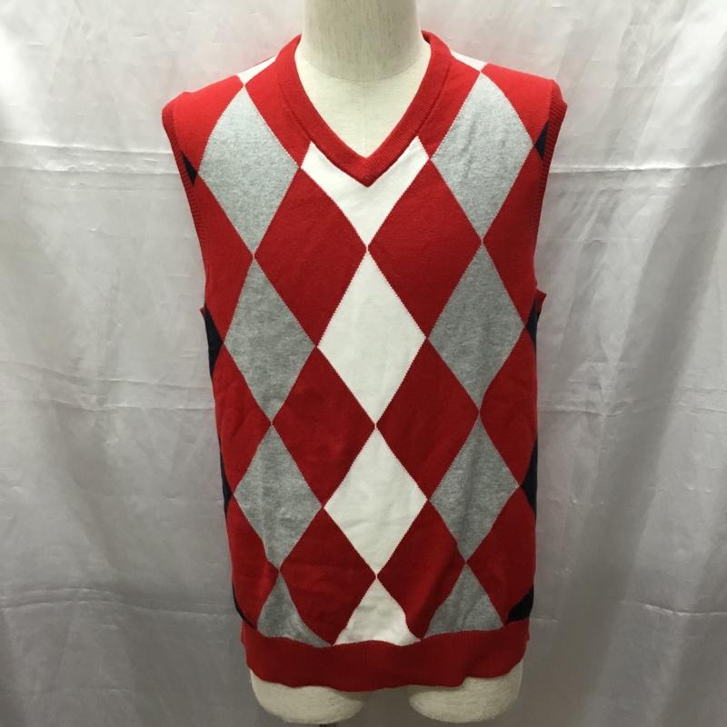 トミーヒルフィガー TOMMY HILFIGER ベスト ベスト 49-2233801 Vネック タグ付き M アーガイル柄 赤 / レッド / X 灰 / グレー / X 白 / ホワイト / X 紺 / ネイビー / メンズ USED 古着 中古 10112875