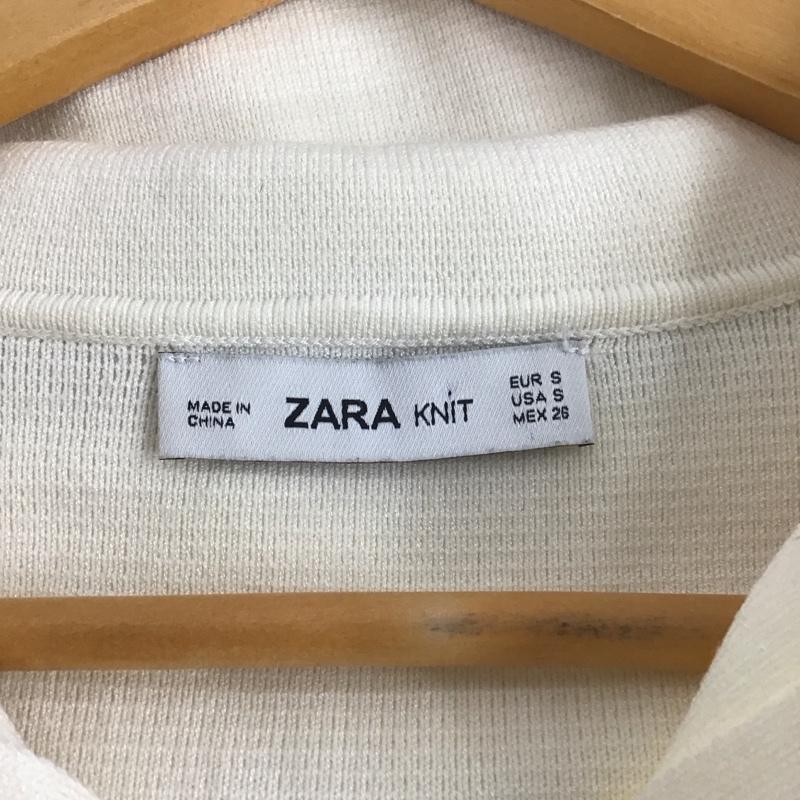 ザラ ZARA ニット、セーター 半袖 S 無地 白 / ホワイト / レディース USED 古着 中古 10139379