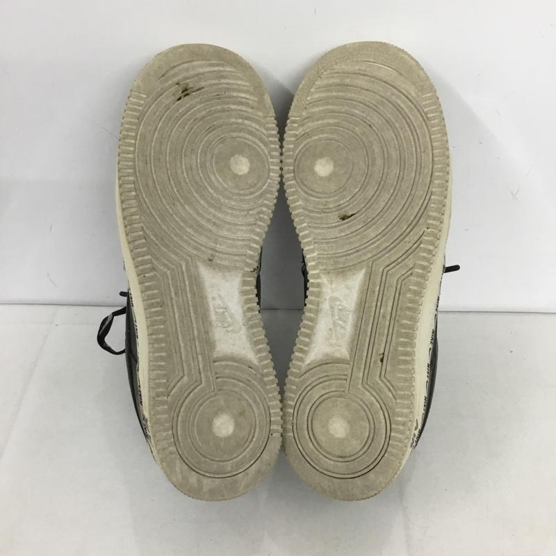 ナイキ NIKE スニーカー スニーカー AH6827-002 WMNS AIR FORCE 1 SE PREMIUM 27.5cm 27.5cm ロゴ、文字 黒 / ブラック / メンズ USED 古着 中古 10138331