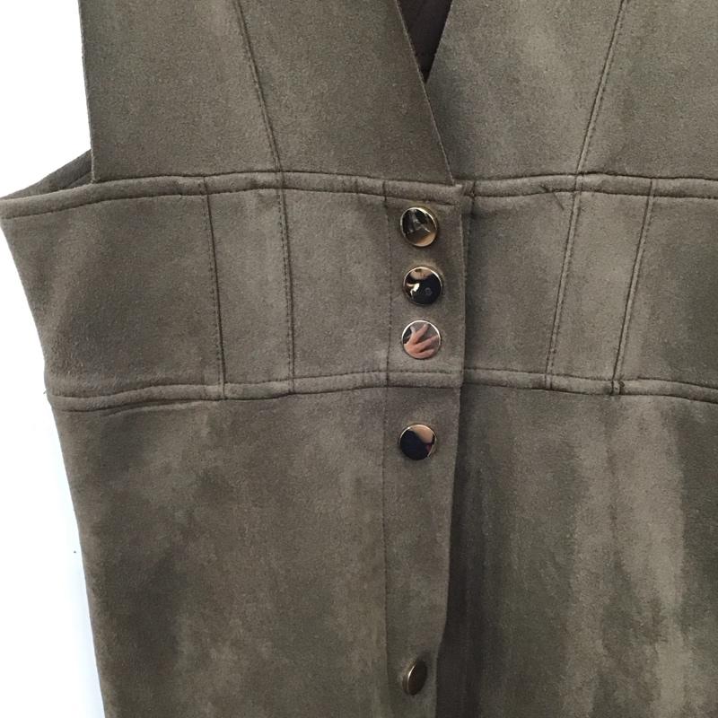 ザラ ZARA ジャンパースカート ジャンパースカート 3046/725/832 フェイクスエード ジャンパースカート XS 無地 茶 / ブラウン / レディース USED 古着 中古 10130508