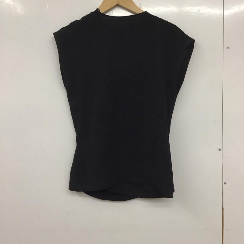 ザラ ZARA カットソー 半袖 0264/170/800 FLOWY WRAP TOP S 無地 黒 / ブラック / レディース USED 古着 中古 10133648