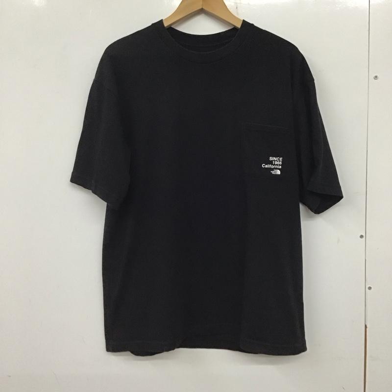 ザノースフェイス THE NORTH FACE Tシャツ 半袖 nt32438a ポケットTシャツ 半袖カットソー プリントTシャツ XL ロゴ、文字 黒 / ブラック / メンズ USED 古着 中古 10136667