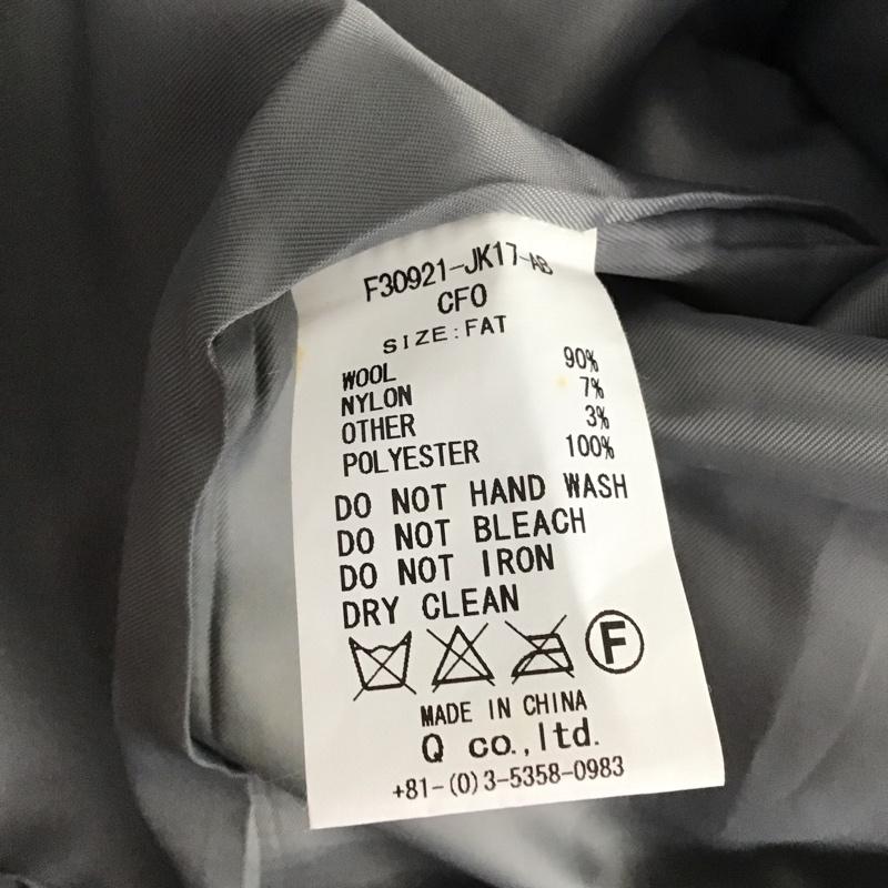 エフエイティー FAT コート コート一般 ピーコート アウター ダブル 無地 灰 / グレー / メンズ USED 古着 中古 10143370