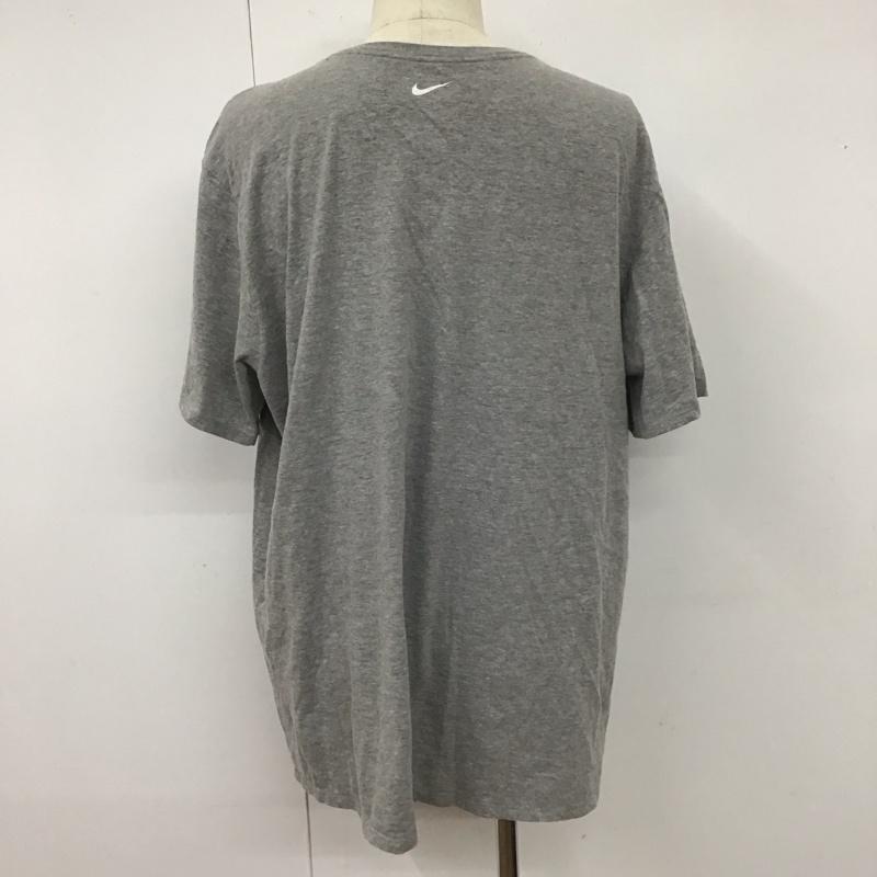ナイキ NIKE Tシャツ 半袖 半袖カットソー プリントTシャツ クルーネックカットソー スポーツウェア XXL プリント 灰 / グレー / メンズ USED 古着 中古 10109775
