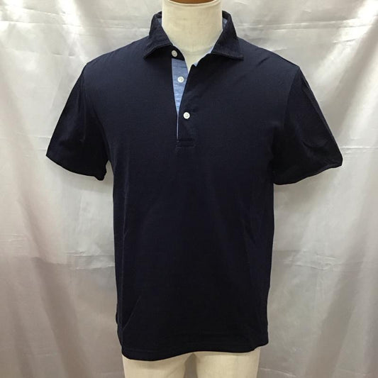 ビームス ハート BEAMS HEART ポロシャツ 半袖 半袖ポロシャツ カラーシャツ 半袖カットソー M 無地 紺 / ネイビー /  メンズ USED 古着 中古 10113208
