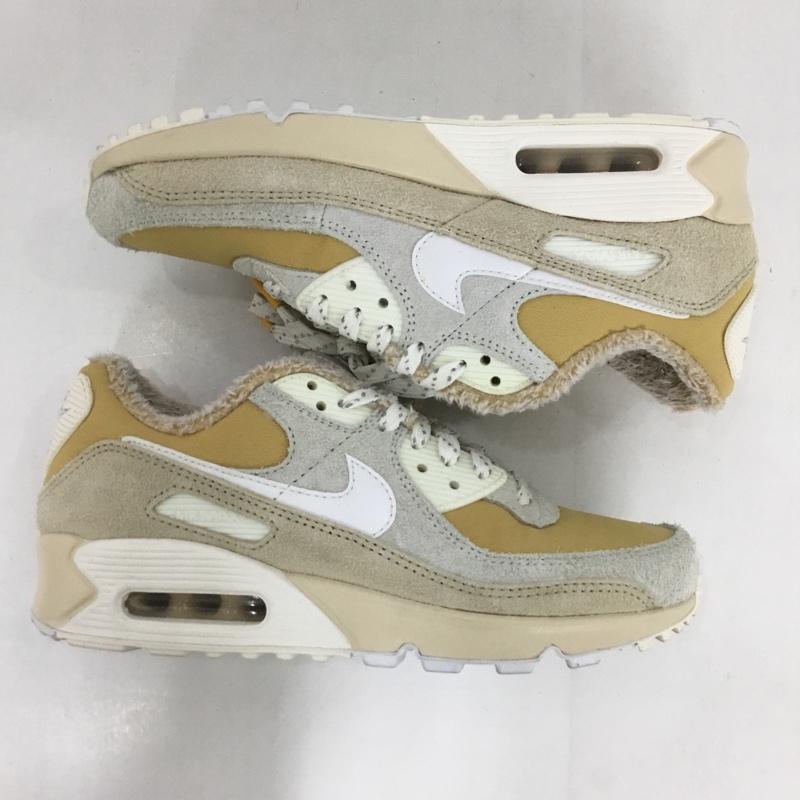 ナイキ NIKE スニーカー スニーカー DC5271-737 WMNS AIR MAX 90 フェイクファー 24.5cm 24.5cm ロゴ、文字 ベージュ / ベージュ / レディース USED 古着 中古 10124377
