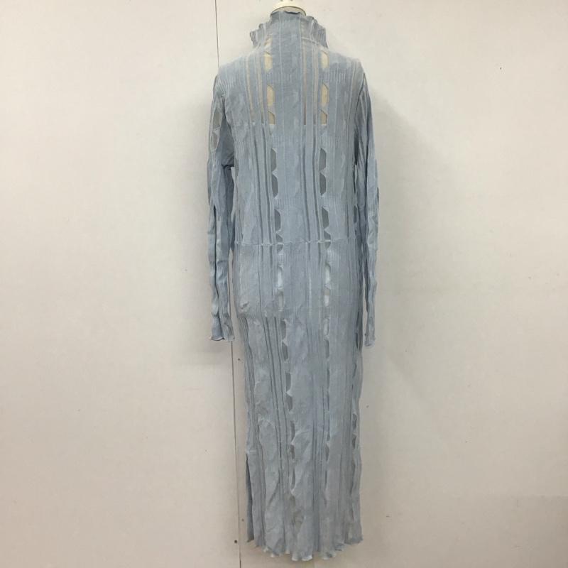 アメリ AMERI ワンピース ロングスカート 02210560590 メディシアージオメトリックニットドレス FREE 水色 / ライトブルー / レディース USED 古着 中古 10122641