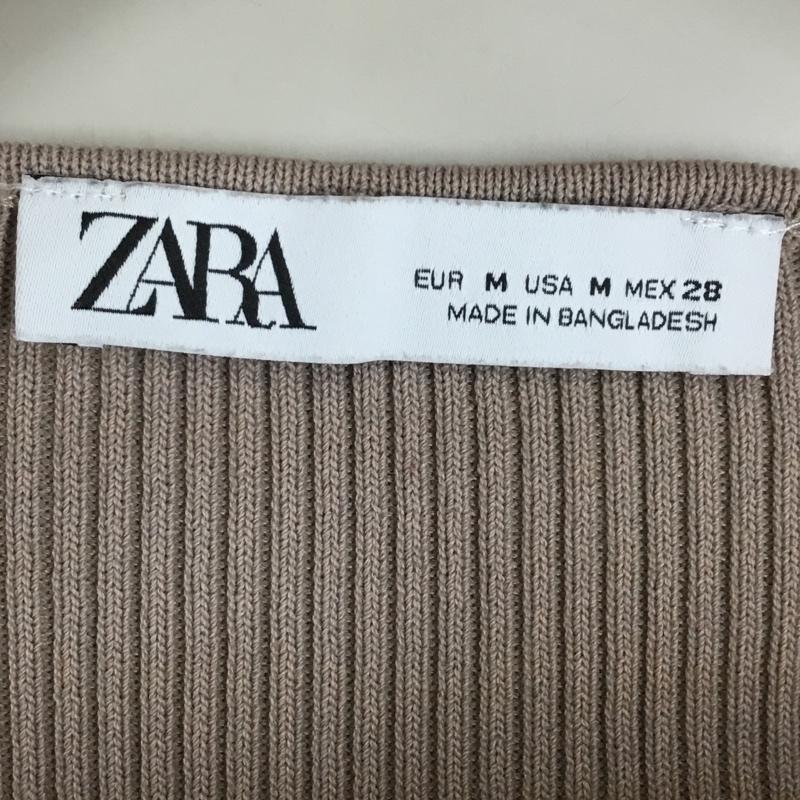 ザラ ZARA カットソー 長袖 M 無地 ベージュ / ベージュ / レディース USED 古着 中古 10121969