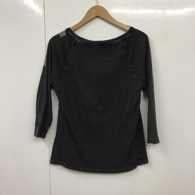 ディーゼル DIESEL Tシャツ 七分袖 XS プリント 黒 / ブラック / レディース USED 古着 中古 10130603