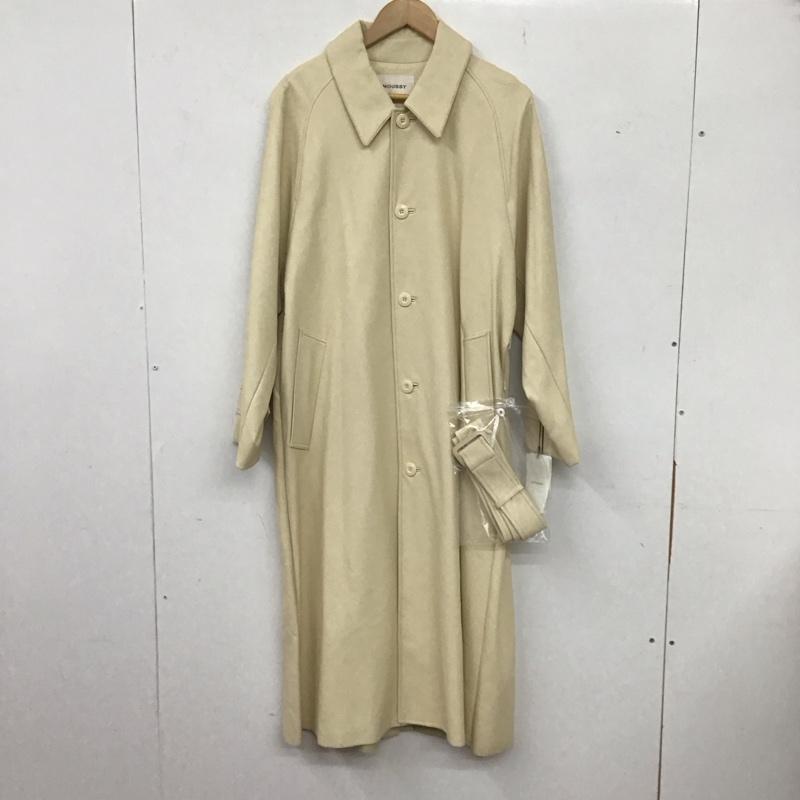 マウジー MOUSSY コート コート一般 010DAG30-7100 20AW LEATHERBALCOLLARCOAT ロングコート 1 無地 ベージュ / ベージュ / レディース USED 古着 中古 10136024