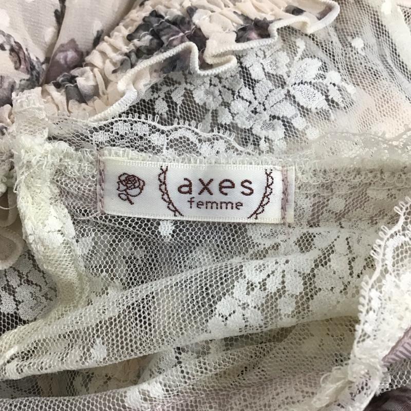 アクシーズファム axes femme カットソー 半袖 半袖カットソー 花柄シャツカットソー フレアカットソー M 総柄 X 花柄 マルチカラー / マルチカラー / レディース USED 古着 中古 10107718