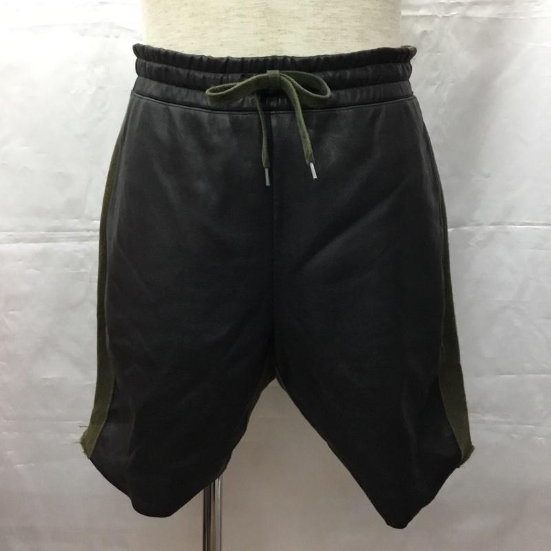 24カラッツ 24karats パンツ ショートパンツ ハーフパンツ ショートパンツ カジュアルパンツ バイカラー L 無地 黒 / ブラック / X カーキ / カーキ / メンズ USED 古着 中古 10108390