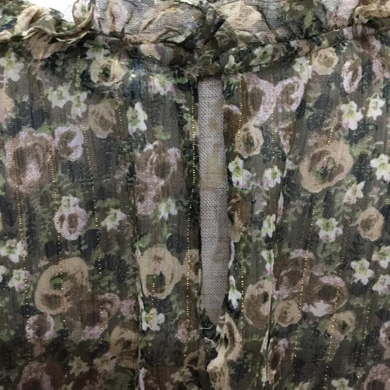 ザラ ZARA カットソー 長袖 長袖カットソー シャツカットソー 総柄 XS 総柄 マルチカラー / マルチカラー / レディース USED 古着 中古 10115789