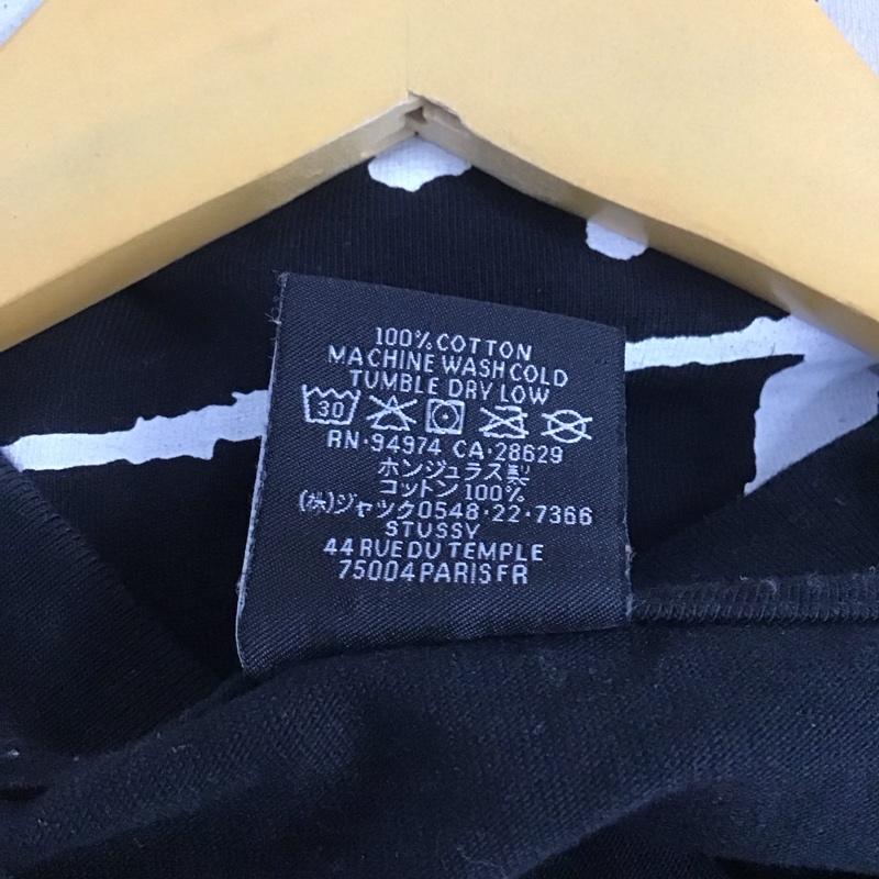 ステューシー STUSSY Tシャツ 半袖 半袖カットソー プリントTシャツ クルーネックカットソー L ロゴ、文字 黒 / ブラック / メンズ USED 古着 中古 10132263
