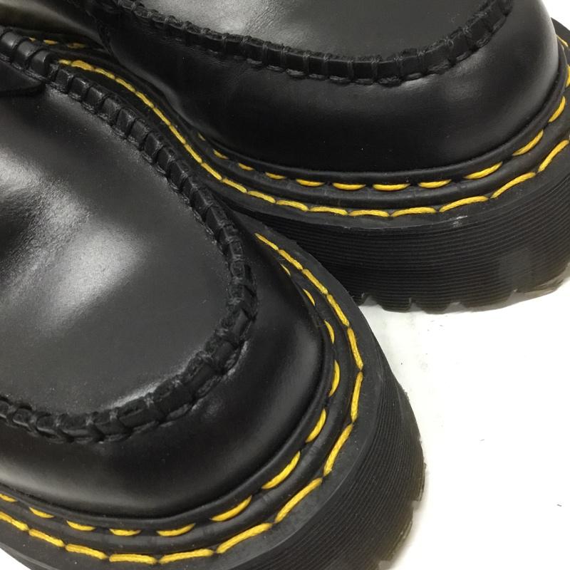 ドクターマーチン Dr.Martens ローファー ローファー コインローファー ダブルステッチ 厚底 UK4 US:5 無地 黒 / ブラック / レディース USED 古着 中古 10107626
