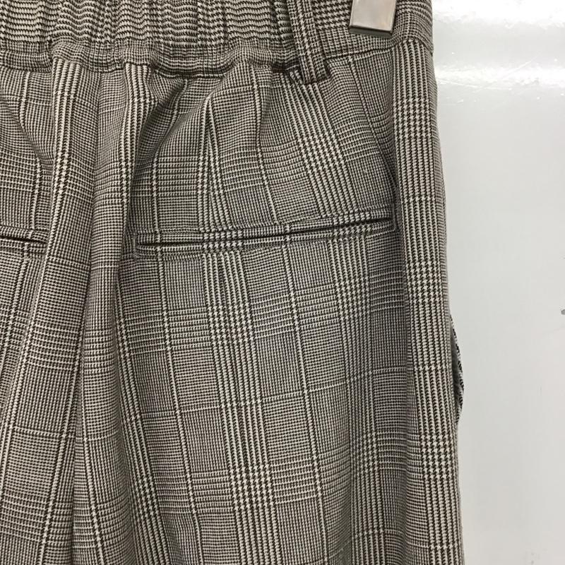 グリーンレーベルリラクシング green label relaxing パンツ スラックス 3614-126-6669 パウダーTR BEAUTY PANTS 34 チェック 灰 / グレー / レディース USED 古着 中古 10137242