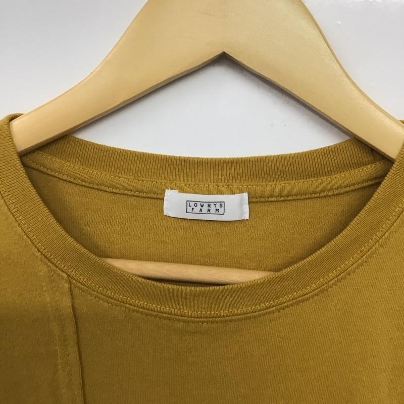 ローリーズファーム LOWRYS FARM Tシャツ 長袖 FREE プリント X 刺繍 マスタード / マスタード / レディース USED 古着 中古 10133135