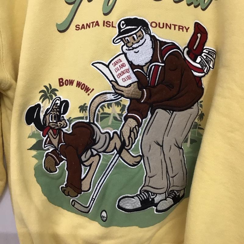 キャプテンサンタ CAPTAINSANTA トレーナー 長袖 長袖トレーナー スウェット クルーネック プルオーバー S プリント 黄 / イエロー / メンズ USED 古着 中古 10132347