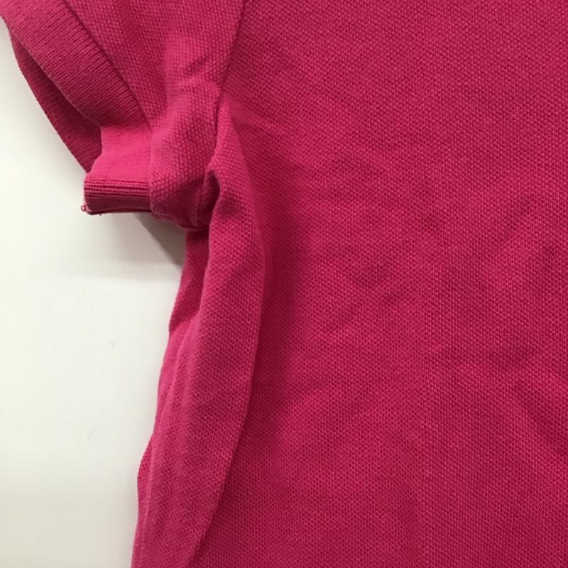 ラルフローレン RALPHLAUREN ポロシャツ 半袖 半袖ポロシャツ カラーシャツ 半袖カットソー XL ロゴ、文字 桃 / ピンク / レディース USED 古着 中古 10132957