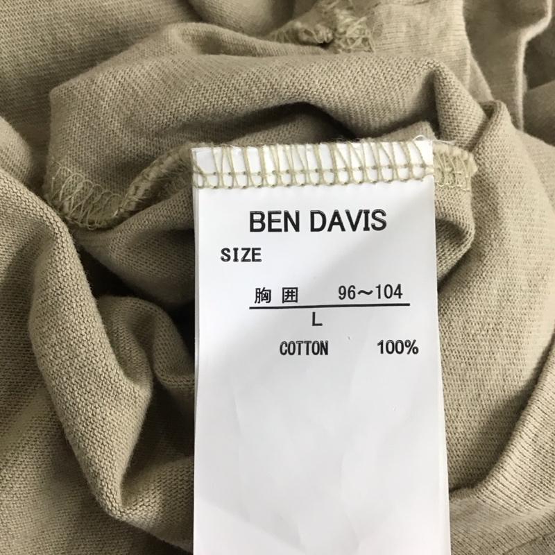 ベンデイビス BEN DAVIS Tシャツ 半袖 C-2580030 SouvenirEMBS/STee ビッグシルエットオーバーサイズカットソー プリントTシャツ L ロゴ、文字 ベージュ / ベージュ /  メンズ USED 古着 中古 10110733