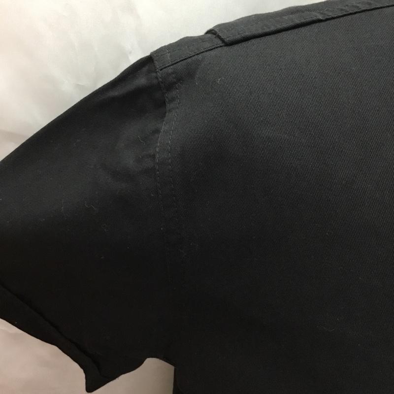 ヴァンソン VANSON シャツ、ブラウス 半袖 半袖シャツ カラーシャツ 半袖カットソー ジップアップシャツ L ロゴ、文字 黒 / ブラック /  メンズ USED 古着 中古 10108983