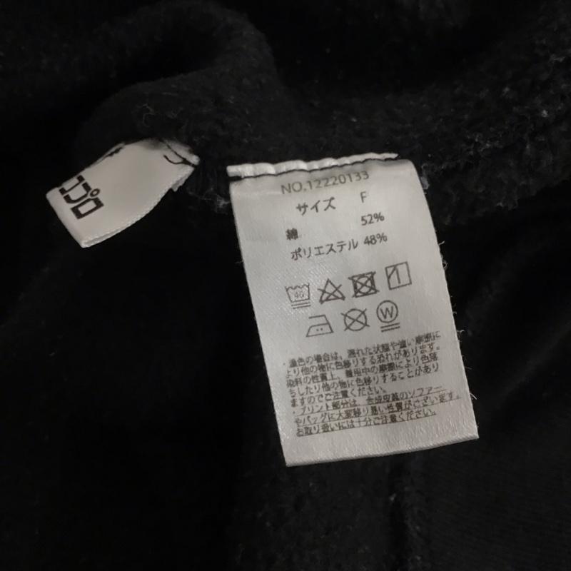 アクレント ACLENT トレーナー 長袖 長袖トレーナー スウェット クルーネック プルオーバー FREE ロゴ、文字 黒 / ブラック / メンズ USED 古着 中古 10142950