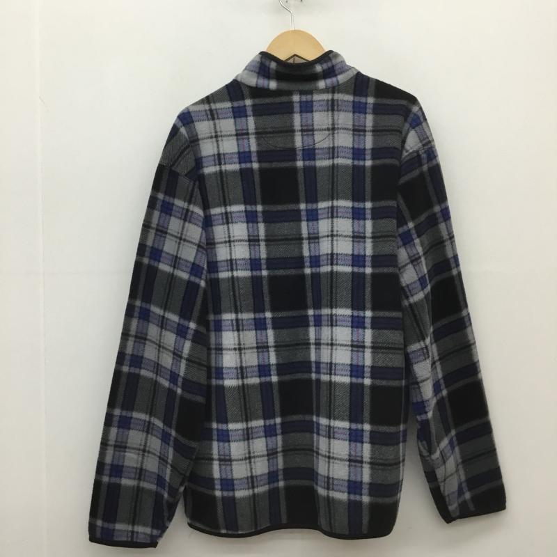 チャップス CHAPS トレーナー 長袖 フリースボタンナッププルオーバー チェック 青 / ブルー / X 黒 / ブラック / X 灰 / グレー / X 赤 / レッド /  メンズ USED 古着 中古 10118508