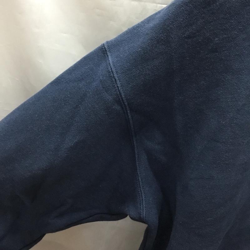 チャンピオン Champion トレーナー 長袖 C3-Q035 裏起毛 L ワンポイント 紺 / ネイビー /  メンズ USED 古着 中古 10118979