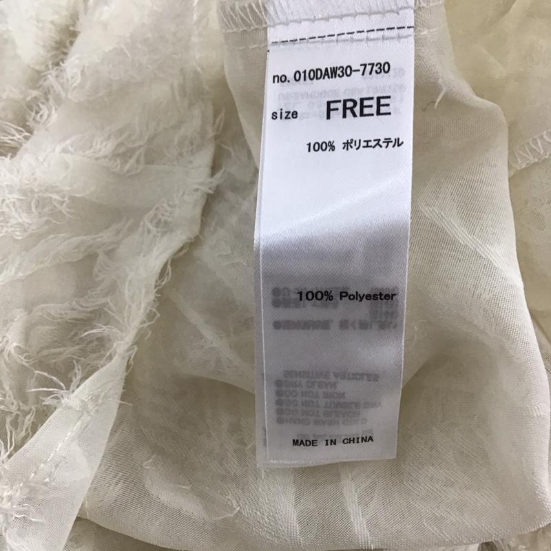 マウジー MOUSSY ワンピース ロングスカート 010DAW30-7730 長袖ロングシャツ シャツワンピース カラーシャツワンピース FREE 総柄 白 / ホワイト / レディース USED 古着 中古 10135999