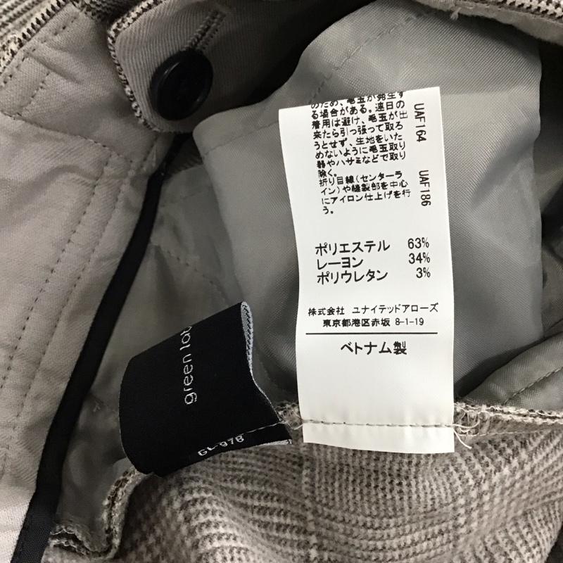 グリーンレーベルリラクシング green label relaxing パンツ スラックス 3614-126-6669 パウダーTR BEAUTY PANTS 34 チェック 灰 / グレー / レディース USED 古着 中古 10137242
