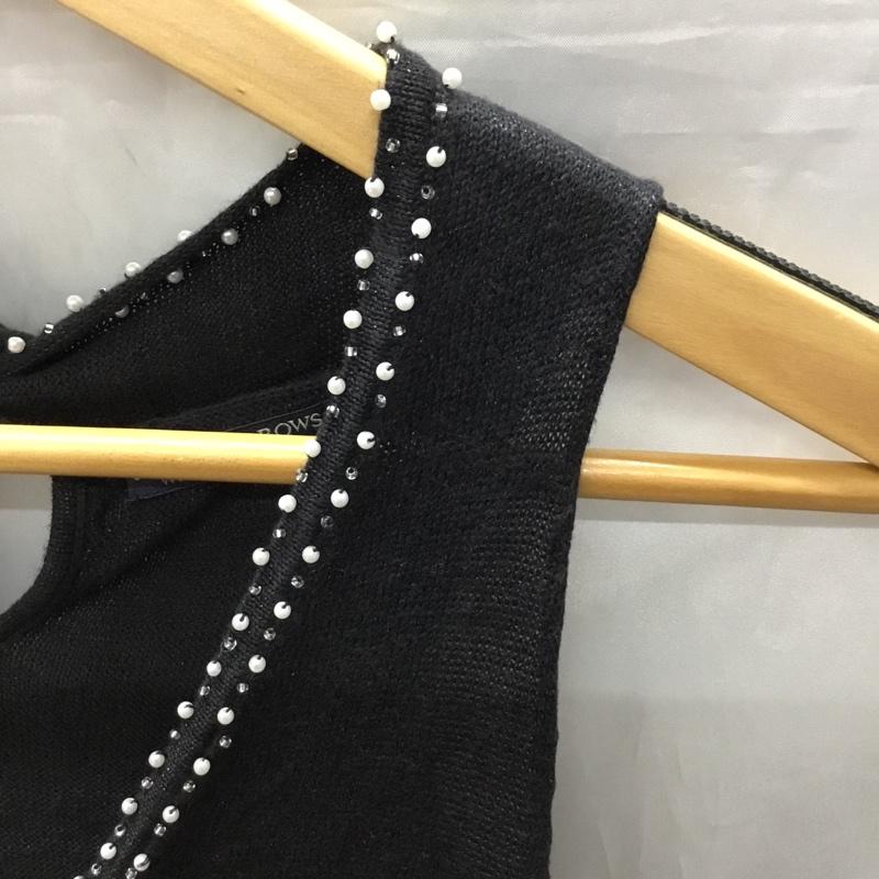 ユナイテッドアローズ UNITED ARROWS トップス トップス ノースリーブ 1518-699-1439 リネン 麻 ラメ 無地 黒 / ブラック / レディース USED 古着 中古 10118176