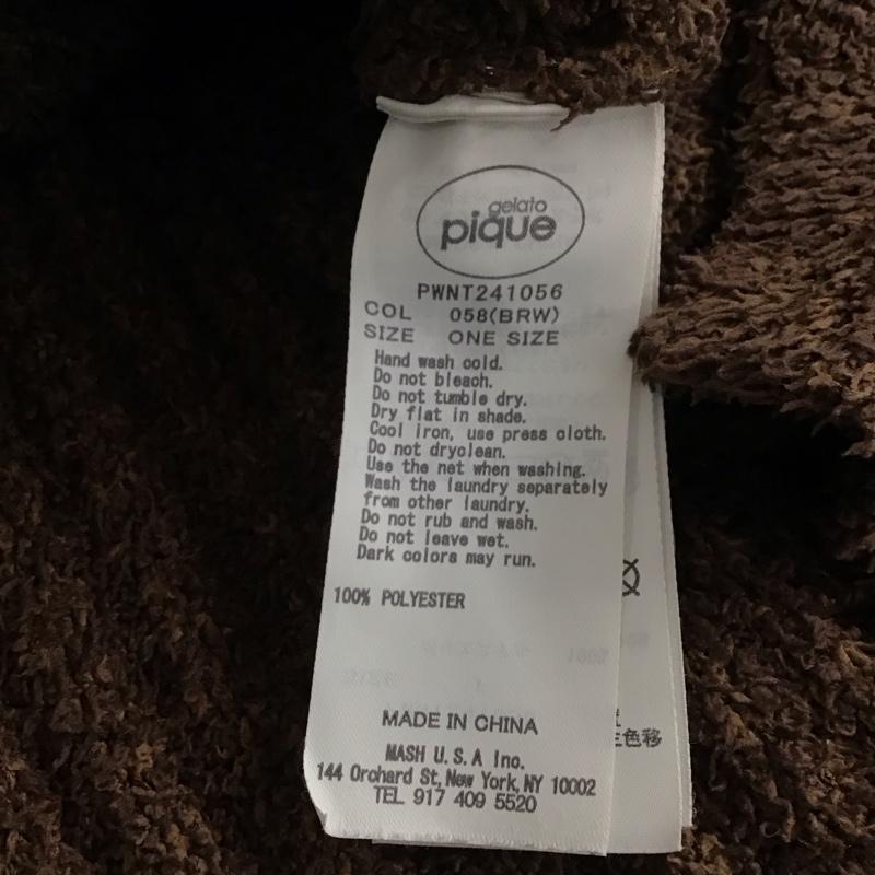 ジェラートピケ gelato pique ニット、セーター 長袖 PWNT241056 ベビモコメランジリブプルオーバー パジャマ ルームウェア ONE SIZE 無地 茶 / ブラウン / レディース USED 古着 中古 10142249