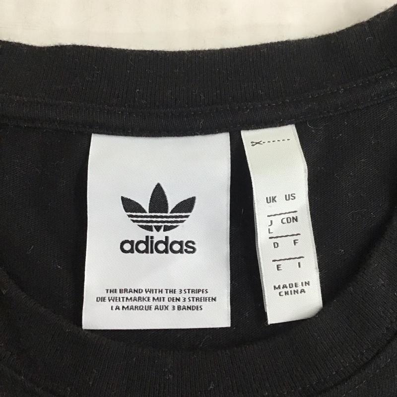 アディダス adidas カットソー 長袖 DX4209 長袖Tシャツ ロングスリーブカットソー スポーツウェア プリントTシャツ L ロゴ、文字 黒 / ブラック / メンズ USED 古着 中古 10110399