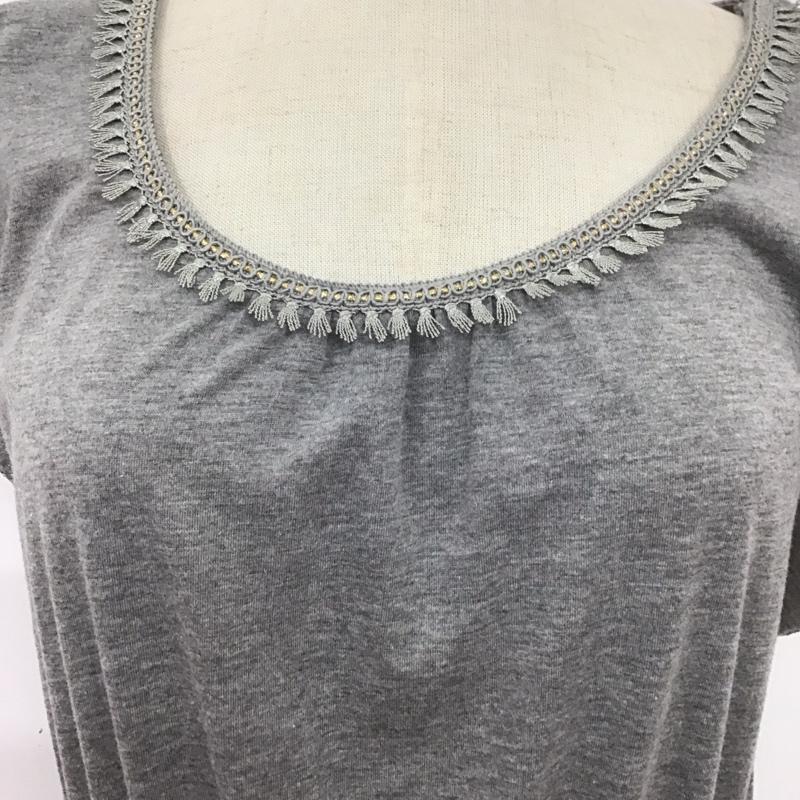 アクシーズファム axes femme ワンピース ロングスカート TS351X30 プリーツ フレンチスリーブ M 無地 灰 / グレー / レディース USED 古着 中古 10108589