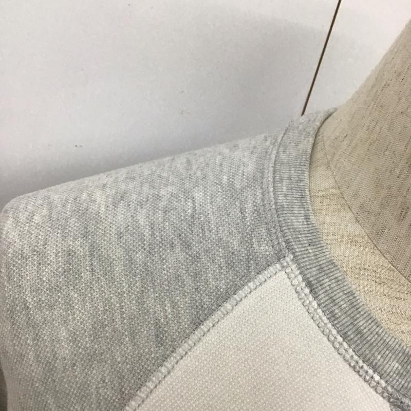 トミーヒルフィガー TOMMY HILFIGER カットソー 長袖 0149470 ラグランスリーブ S ワンポイント 灰 / グレー / X 白 / ホワイト /  メンズ USED 古着 中古 10110852