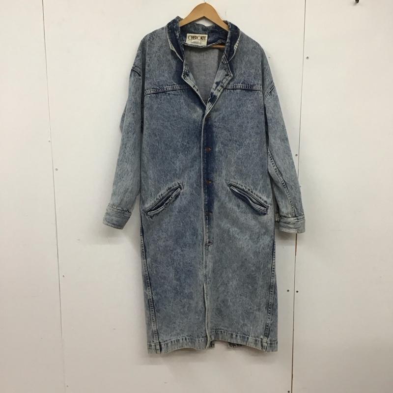 チェロキー CHEROKEE コート コート一般 デニム 80-90 M 無地 水色 / ライトブルー / メンズ USED 古着 中古 10133964