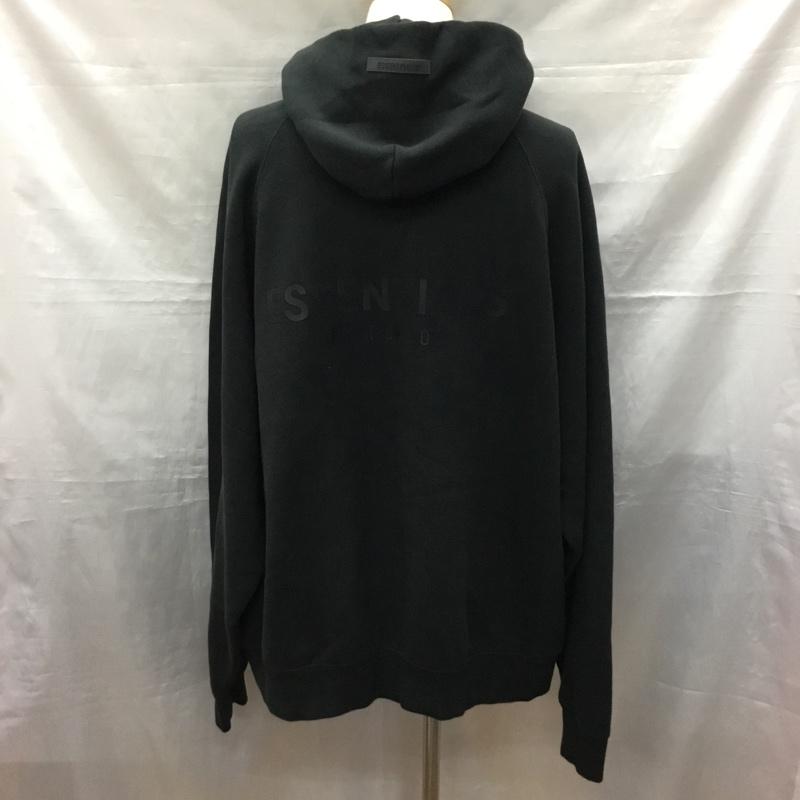 エッセンシャルズ ESSENTIALS パーカー 長袖 長袖パーカー フード付きパーカー プリントスウェット トレーナー XL 無地 黒 / ブラック /  メンズ USED 古着 中古 10120259