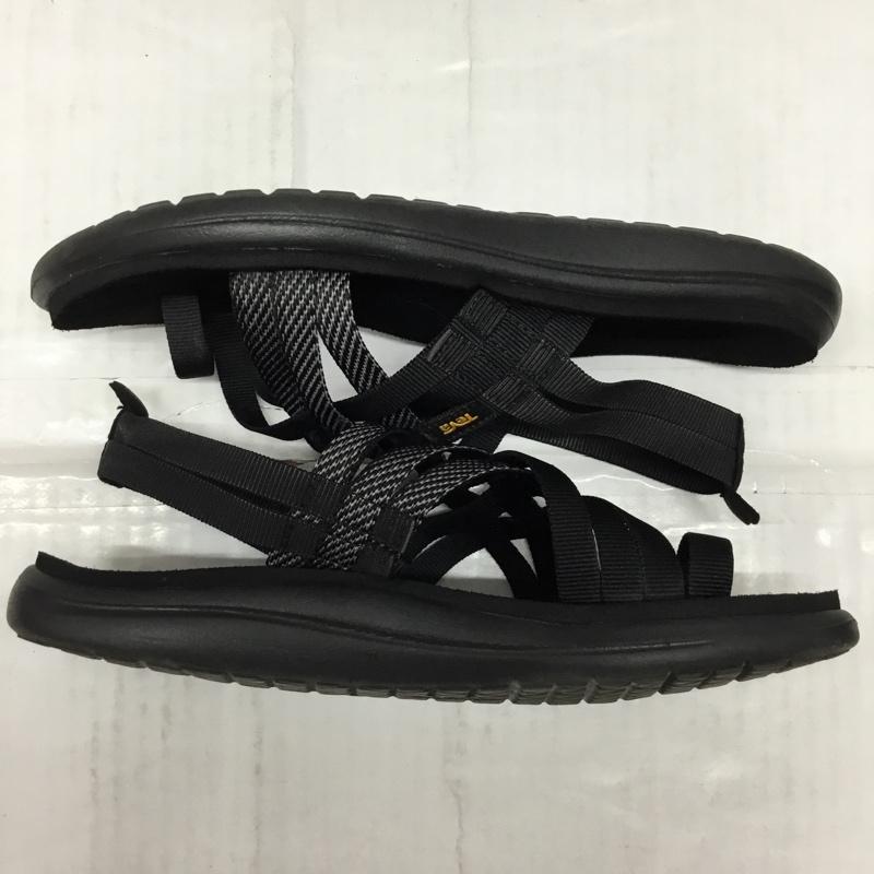 テバ Teva サンダル サンダル 1099271B VOYA STRAPPY ボヤ ストラッピー 25cm 25.0cm ロゴ、文字 黒 / ブラック / レディース USED 古着 中古 10109741