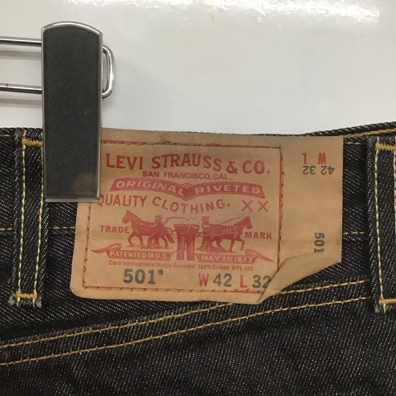リーバイストラウスアンドコー Levi Strauss & co. パンツ デニム、ジーンズ デニムパンツ ワイドパンツ カジュアルパンツ 42インチ 無地 黒 / ブラック /  メンズ USED 古着 中古 10126808
