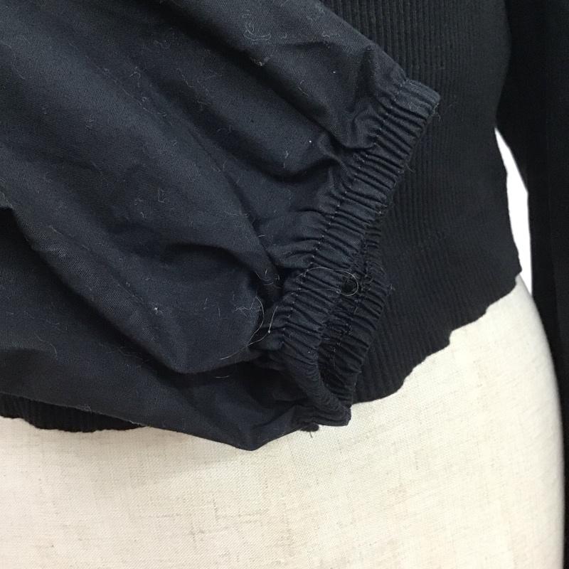 ザラ ZARA カットソー 長袖 長袖カットソー スクエアネック 前開きカットソー L 無地 黒 / ブラック /  レディース USED 古着 中古 10113261