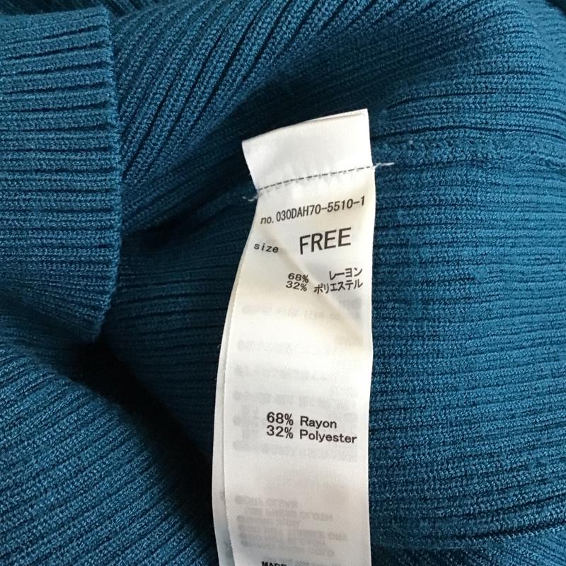 スライ SLY カットソー 長袖 030DAH70-5510-1 SQUARE NECK PUFF SLEEVE トップス スクエアネック FREE 無地 青 / ブルー / レディース USED 古着 中古 10115893